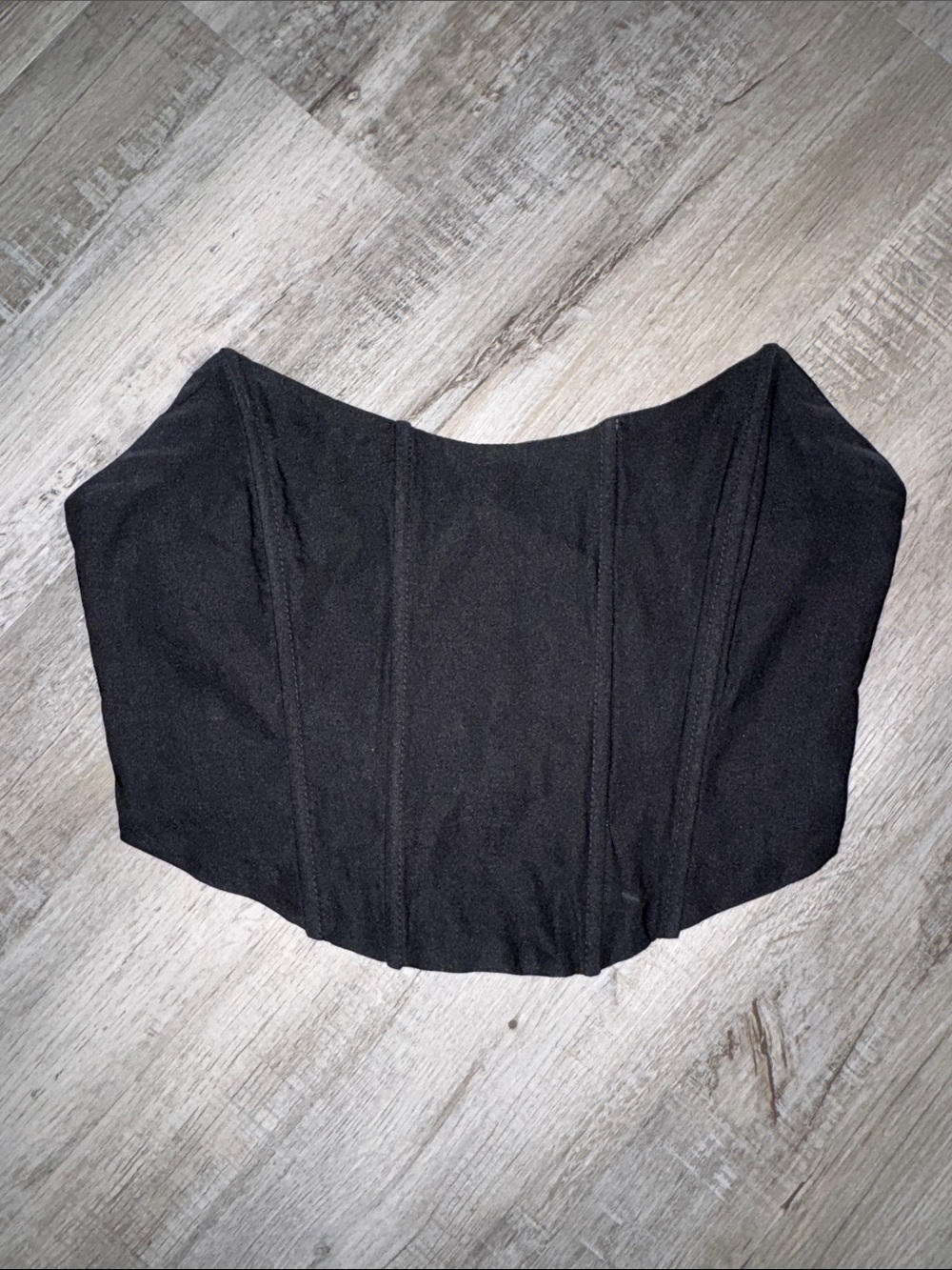 Black Structured Corset Top